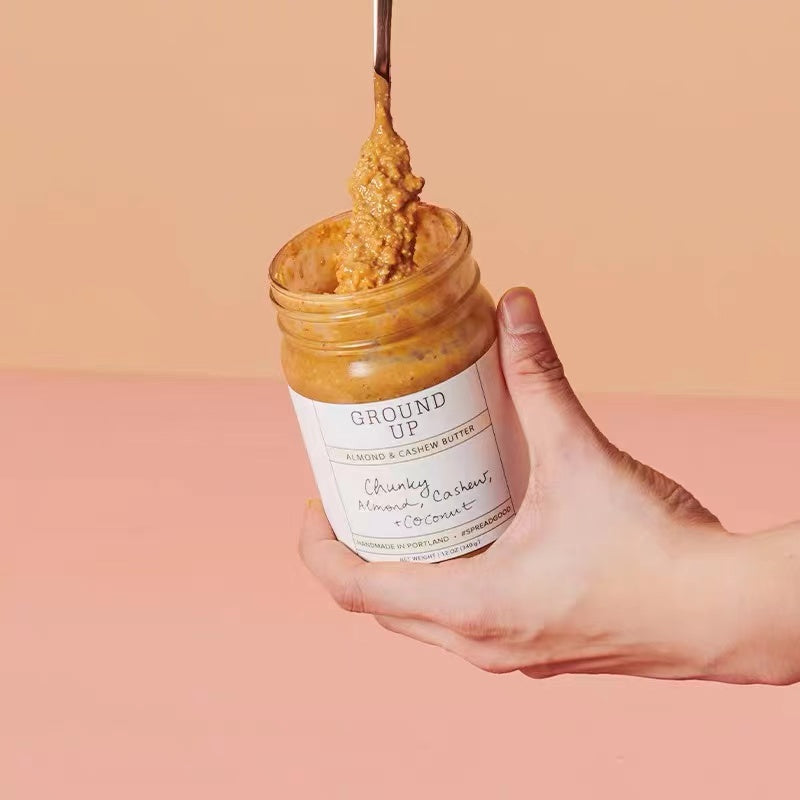 Small-Batch Chunky Almond, Cashew + Coconut Butter by Ground Up Pdx
